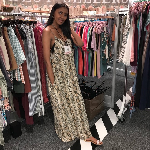 snakeskin maxi
